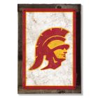 USC Trojans Wall Art, Rustic Metal Sign, Optional Rustic Wood Frame, College Teams, Mascots, and Sports, Free Shipping