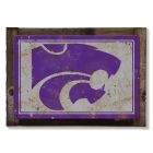 Kansas State Wildcats Wall Art, NCAA Rustic Metal Sign, Optional Rustic Wood Frame, College Teams, Mascots, and Sports