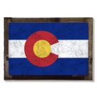 Colorado State Flag, The Centennial State, Metal Sign, Optional Rustic Wood Frame, Wall Decor, Wall Art, Vintage, FREE SHIPPING!