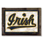 Notre Dame Fighting Irish, Wall Art, Rustic Metal Sign, Optional Rustic Wood Frame, College Teams, Mascots, and Sports, Free Shipping