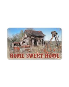 Home Sweet Home, Home and Garden, Metal Sign, 14 X 8 Inches