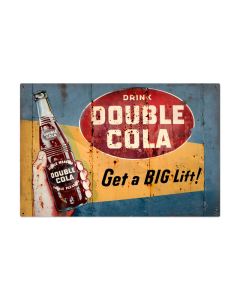 Double Cola, Home and Garden, Metal Sign, 36 X 24 Inches