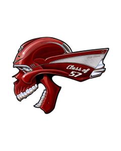 Chevy Skull Class Of '57, Automotive, Custom Metal Shape, 20 X 16 Inches