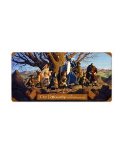 The Fellowship, Fantasy, Vintage Metal Sign, 24 X 12 Inches