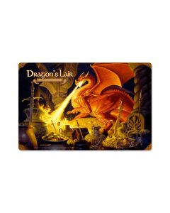 Dragons Lair, Fantasy, Vintage Metal Sign, 18 X 12 Inches