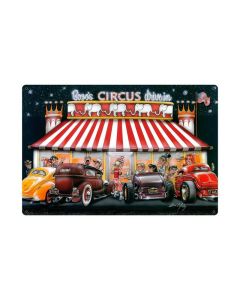 Circus Drive In, Automotive, Vintage Metal Sign, 36 X 24 Inches