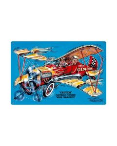 Gilmore Airplane, Aviation, Vintage Metal Sign, 36 X 24 Inches