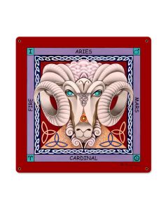Aries, Home and Garden, Metal Sign, 18 X 18 Inches