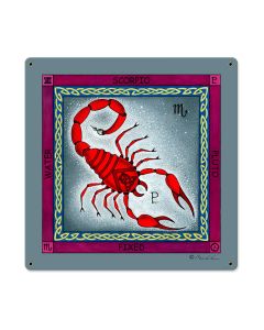 Scorpio, Home and Garden, Metal Sign, 18 X 18 Inches