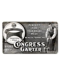 CONGRESS, Nostalgic, Vintage Metal Sign, 14 X 8 Inches