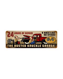 24 Hours of Repair, Automotive, Vintage Metal Sign, 24 X 8 Inches