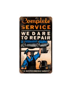 Dare to Repair, Automotive, Vintage Metal Sign, 8 X 14 Inches