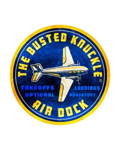 Air Dock, Aviation, Round Metal Sign, 28 X 28 Inches