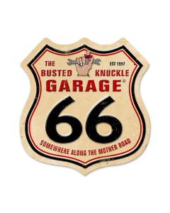 Route 66, Automotive, Shield Metal Sign, 15 X 15 Inches