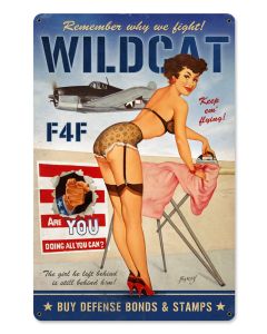 Wildcat F4F - Large, Aviation, Vintage Metal Sign, 24 X 36 Inches
