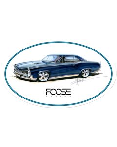 Foose Teal Car, Featured Artists/Chip Foose Signs, Oval, 24 X 14 Inches