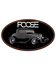 Foose Black Classic, Featured Artists/Chip Foose Signs, Oval, 24 X 14 Inches