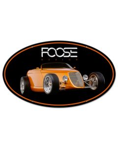 Foose Orange Dragster, Featured Artists/Chip Foose Signs, Oval, 24 X 14 Inches
