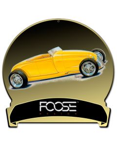 29 Roadster Yellow, Featured Artists/Chip Foose Signs, Round Banner, 16 X 15 Inches