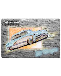 Foose 50 Ford Coupe Blue and White, Featured Artists/Chip Foose Signs, Satin, 36 X 24 Inches