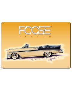 Foose 56 BelAir Yellow and Black, Featured Artists/Chip Foose Signs, Satin, 36 X 24 Inches