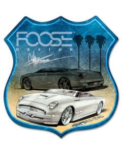 White Car Palms, Featured Artists/Chip Foose Signs, Shield, 28 X 28 Inches