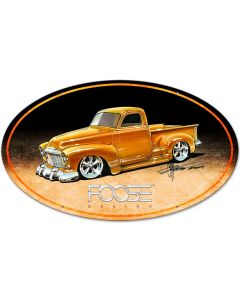 52 Yellow Truck, Featured Artists/Chip Foose Signs, Oval, 40 X 25 Inches
