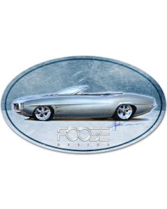 69 Blue Convertible, Featured Artists/Chip Foose Signs, Oval, 40 X 25 Inches