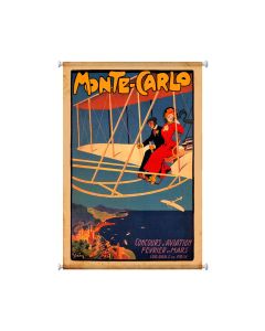 Monte Carlo Aviation, Aviation, Canvas Print, 25 X 38 Inches