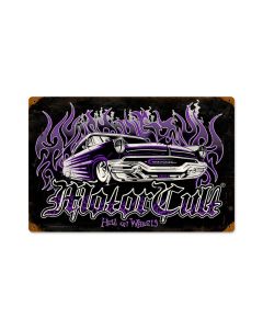 Hell on Wheels, Automotive, Vintage Metal Sign, 18 X 12 Inches