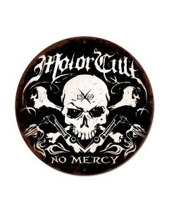 No Mercy, Automotive, Round Metal Sign, 28 X 28 Inches