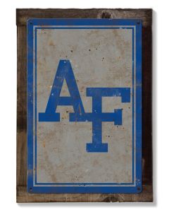 Air Force NCAA Wall Art, Rustic Metal Sign, Optional Rustic Wood Frame, College Teams, Mascots, and Sports