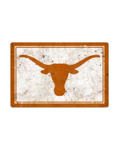 Texas Longhorns Wall Art, NCAA Rustic Metal Sign, Optional Rustic Wood Frame, College Teams, Mascots, and Sports