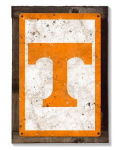 Tennessee Wall Art, NCAA Rustic Metal Sign, Optional Rustic Wood Frame, College Teams, Mascots, and Sports