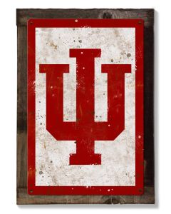 Indiana Hoosiers Wall Art, NCAA Rustic Metal Sign, Optional Rustic Wood Frame, College Teams, Mascots, and Sports