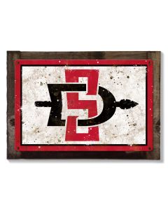 San Diego State Aztecs Wall Art, NCAA Rustic Metal Sign, Optional Rustic Wood Frame, College Teams, Mascots, and Sports