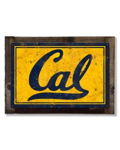 Cal Golden Bears Wall Art, NCAA Rustic Metal Sign, Optional Rustic Wood Frame, College Teams, Mascots, and Sports