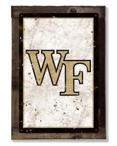 Wake Forest Wall Art, NCAA Rustic Metal Sign, Optional Rustic Wood Frame, College Teams, Mascots, and Sports