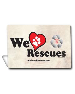 We Love Rescues Topper, Anilmals, TOPPER, 6 X 4 Inches