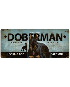 Doberman, Dog, METAL Sign, American Steel, Wall Decor, Wall Art, Vintage
