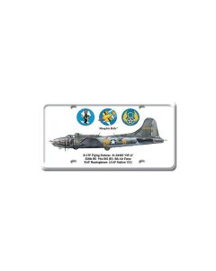 B-17 Flying Fortress, Aviation, License Plate, 6 X 12 Inches