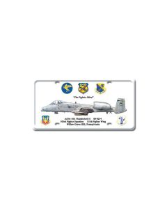 10A Thunderbolt II, Aviation, License Plate, 6 X 12 Inches