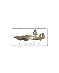 Hurricane IIC, Aviation, License Plate, 6 X 12 Inches