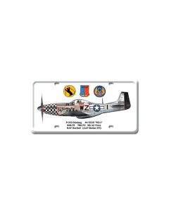 P-51D Mustang, Aviation, License Plate, 6 X 12 Inches
