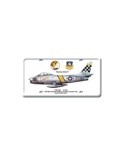 F-86F Sabre, Aviation, License Plate, 6 X 12 Inches