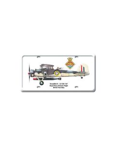 Swordfish II, Aviation, License Plate, 6 X 12 Inches