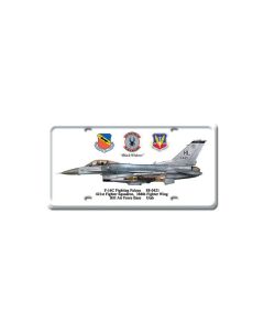 F-16C Fighting Falcon, Aviation, License Plate, 6 X 12 Inches