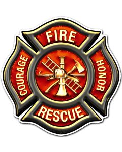 Fire Rescue Emblem, Licensed Products/Erazorbits, PLASMA , 16 X 16 Inches