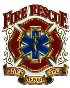 FIRE RESCUE SERVICE, Licensed Products/Erazorbits, PLASMA, 14 X 16 Inches