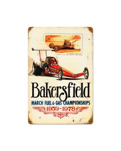 Bakersfield 59 to 78, Automotive, Vintage Metal Sign, 18 X 12 Inches